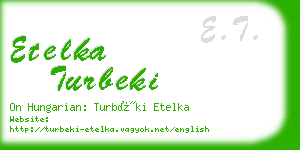 etelka turbeki business card